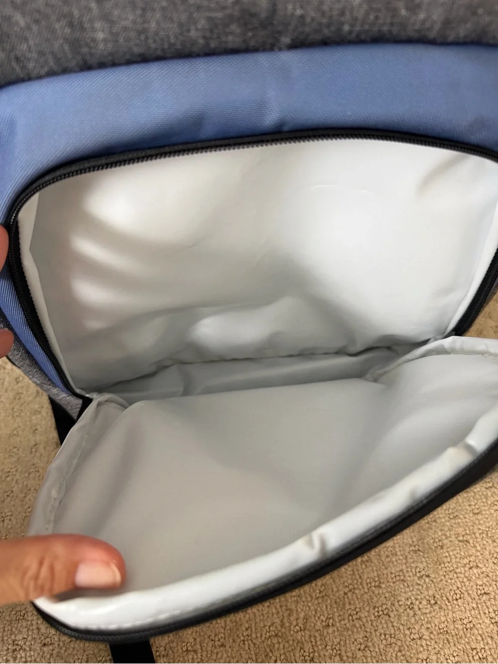 Quiksilver Gray Schoolie Cooler Backpack & Pink Patterned Pocket Laptop Sleeve